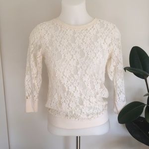 Lace Sweatshirt from Topshop